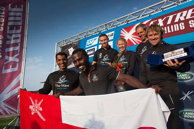 The Wave, Muscat on the podium © Lloyd Images